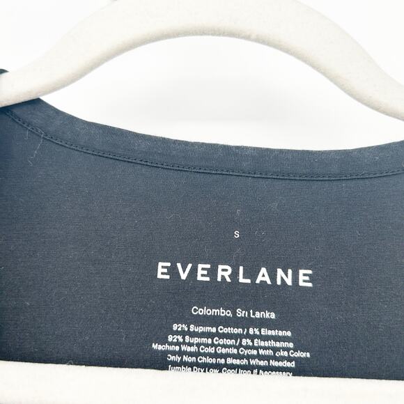 Everlane Womens‎ Balletcore Pima Cotton Scoop Neck Long Sleeve Henley Bodysuit S - Picture 3 of 6